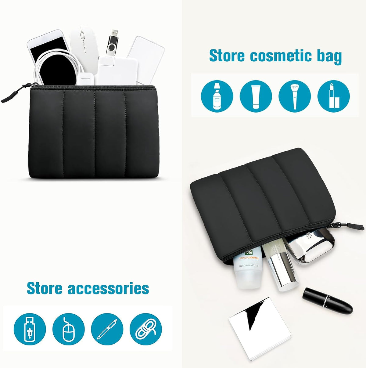 TECOOL Puffy - Funda para portátil de 15,6 pulgadas, 15,6 pulgadas