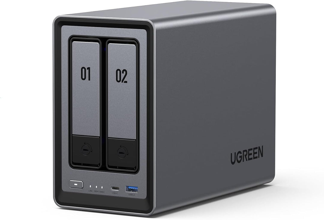 UGREEN NAS DXP2800 Almacenamiento de red de escritorio de 2 bahías,...