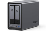 UGREEN NAS DXP2800 Almacenamiento de red de escritorio de 2 bahías,...