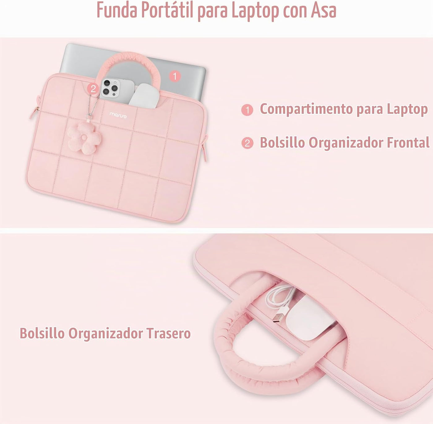MOSISO Bolsa para laptop de 16 pulgadas, 15-15.6 pulgadas, funda ac...