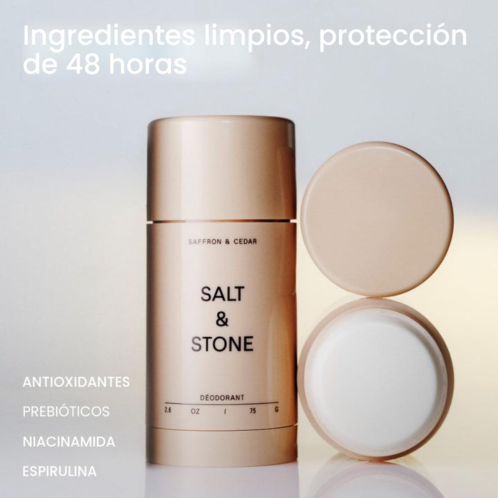 Salt &amp; Stone Desodorante sin aluminio | Protección extra fuerte...