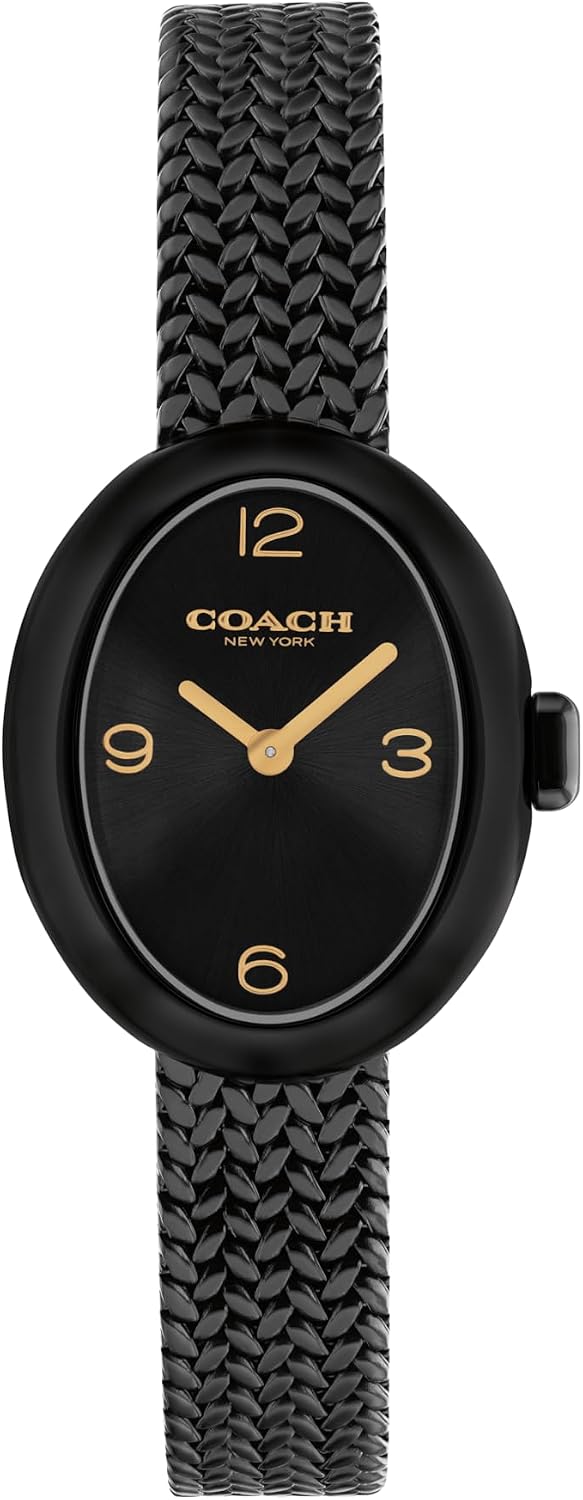 Reloj Coach para mujer Sammy 2H de cuarzo, caja ovalada pequeña de 22,5 mm, brazalete de malla de acero inoxidable, moda premium, uso diario - Regalo para ella