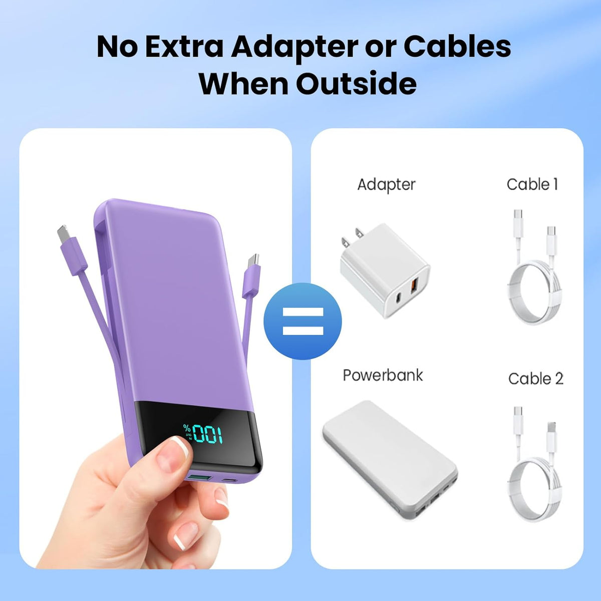 Cargador portátil para iPhone, 13800 mAh, banco de energía delgado...