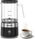 Espumador de leche eléctrico 5 en 1, espumador de leche extraíble y vaporizador de un solo toque para espuma de leche caliente y fría, latte/capuchino/chocolate caliente, espumador de leche de 600 W