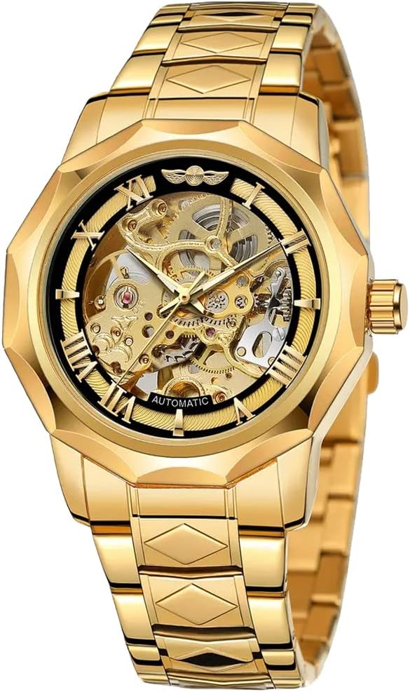 Relojes mecánicos para hombre Tiong, reloj esqueleto automático de lujo para hombres