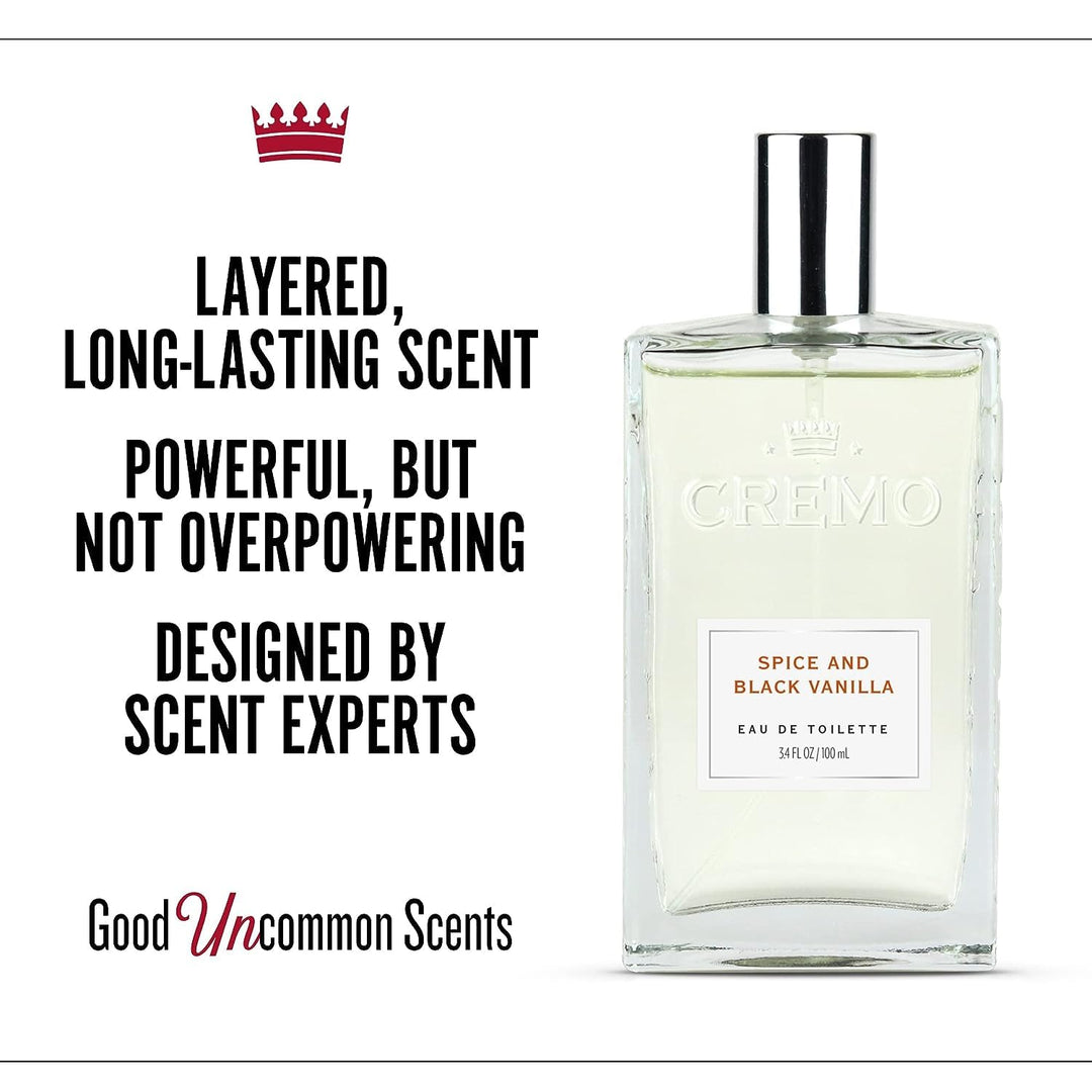 Cremo Colonia para Hombre - Spray de Colonia de Especias y Vainilla...