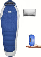 Saco de dormir de plumón con almohada para adultos y adolescentes