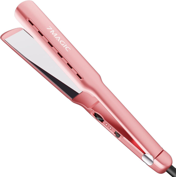 7MAGIC Nano Titanium - Plancha plana de 1.7 pulgadas para cabello g...