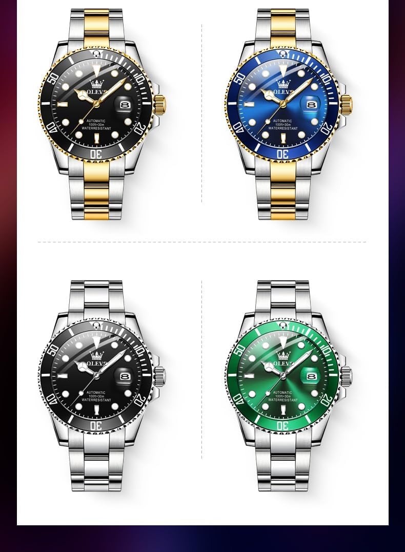 OLEVS Reloj Automático Mecánico para Hombre de Lujo, Recia Carga Automática