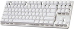 G.SKILL USB KM360 Teclado mecánico profesional sin teclado numérico, Cherry MX Red, tecla ABS de doble inyección, (blanco)