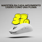 Pulsar Gaming Gears - Mouse inalámbrico para juegos Crazylight X2H, ultraligero, 1.30 onzas, interruptor óptico, 32 000 DPI, 750 IPS, sensor XS-1, compatible con 8 K (blanco Uyuni)