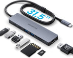31.5'' USB C Hub Multiport adaptador HDMI 4K para MacBook Neo, iPad