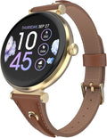 iTouch Bloom - Reloj inteligente para mujer, pantalla AMOLED de 1.32 pulgadas, rastreador de actividad física con llamadas Bluetooth, seguimiento de frecuencia cardíaca y sueño, más de 60 modos deportivos, reloj inteligente impermeable IP68 para Android y