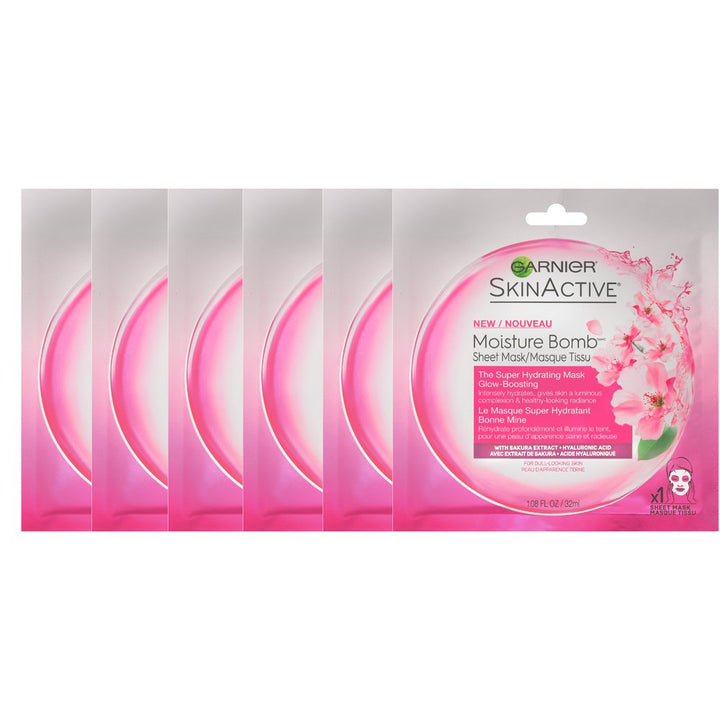 Garnier SkinActive - Máscara súper hidratante en láminas, que aumen...
