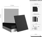 TSJOFFICE - Tablero de corcho grande para pared, tablero de anuncios de 48 x 36 pulgadas con 50 pasadores para decoración de oficina, tablero de alfileres, paquete de 12 azulejos de pared de fieltro