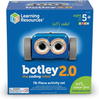 Learning Resources Botley - Juego de actividades The Coding Robot 2.0, 78 piezas, a partir de 5 años, robot de codificación para niños, juguetes STEM para niños, juegos de programación temprana y