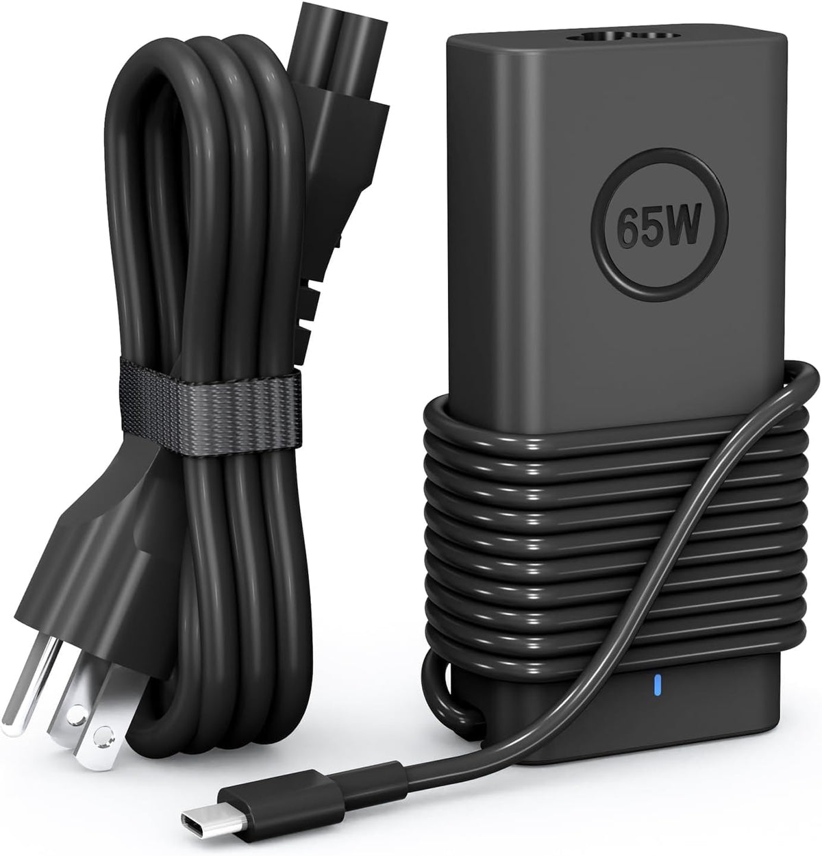USB-C de 65 W compatible con cargador de laptop Dell XPS 13 y cargador Latitude 3340 3440 3540 3550 5420 5430 5520 5320 5340 5440 5550 7440 7490 7640 7410 7410 7410 7 122 in -en-1 9440 portátil 2 en 1 - Cable de alimentación incluido
