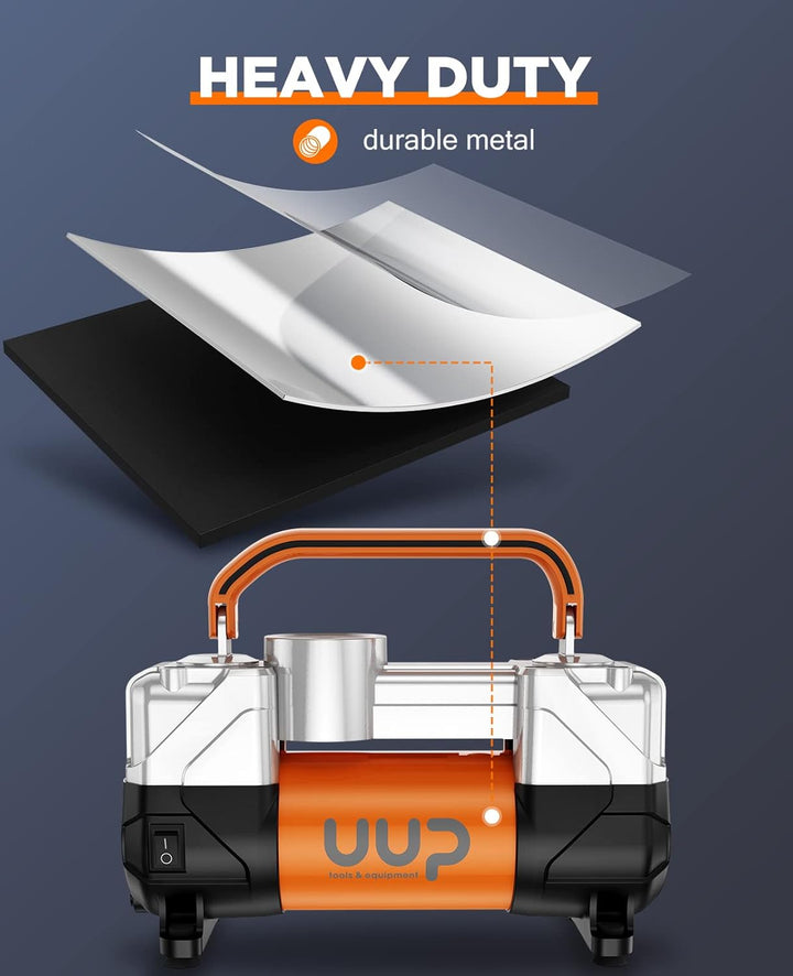 UUP Compresor de aire para inflador de neumáticos, 150PSI 12V CC, d...