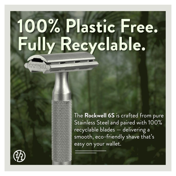 Maquinilla de afeitar de seguridad Rockwell Razors 6S de acero inox...