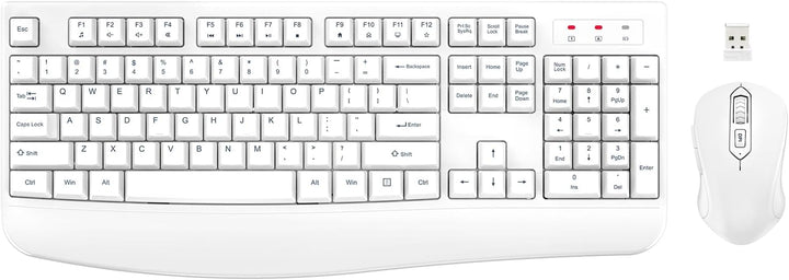 EDJO - Combo de teclado y mouse inalámbricos, teclado ergonómico de...