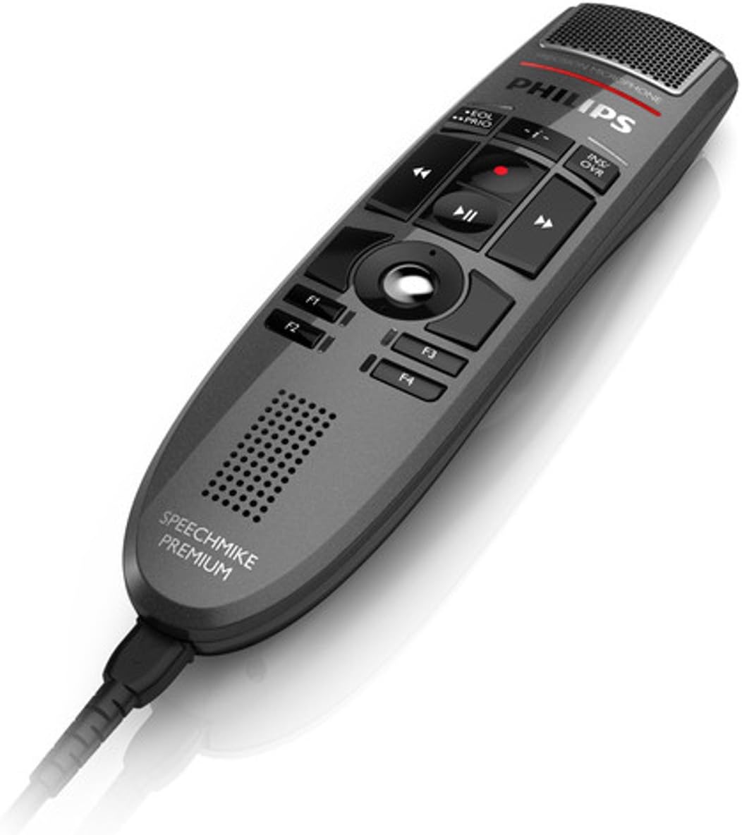 Philips LFH3500 SpeechMike Premium USB Dictado Micrófono de Precisión Micrófono de Control de Botón