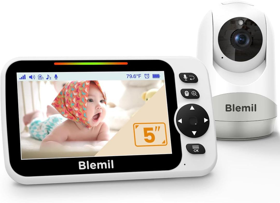 Blemil - Monitor de bebé con batería de 30 horas, monitor de vídeo...