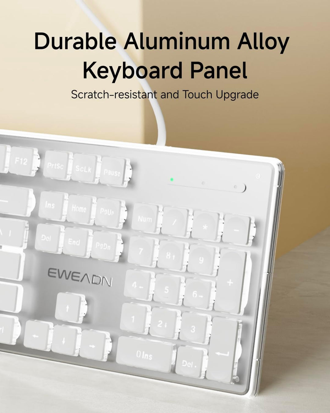 SEUNKWANG EWEADN GX710S - Teclado de computadora retroiluminado, te...