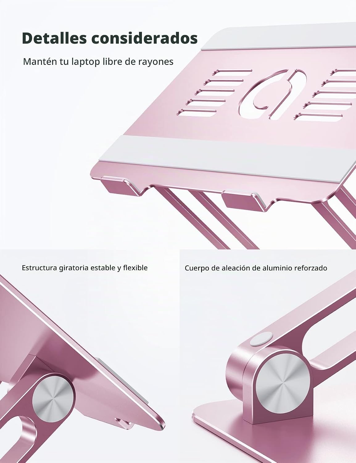 Lamicall - Soporte ajustable para laptop, soporte portátil plegable...