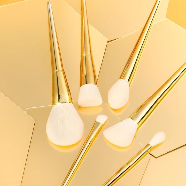 DUcare Juego de 15 brochas de maquillaje con soporte, brochas sinté...