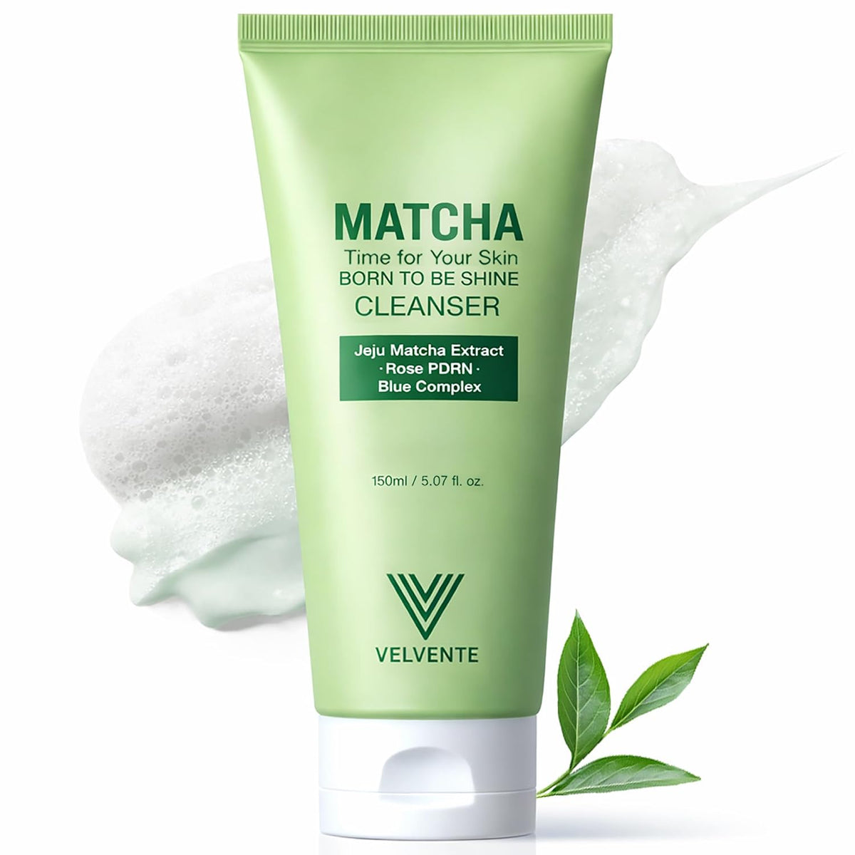 VELVENTE Matcha Rose PDRN - Jabón facial coreano, limpiador hidrata...