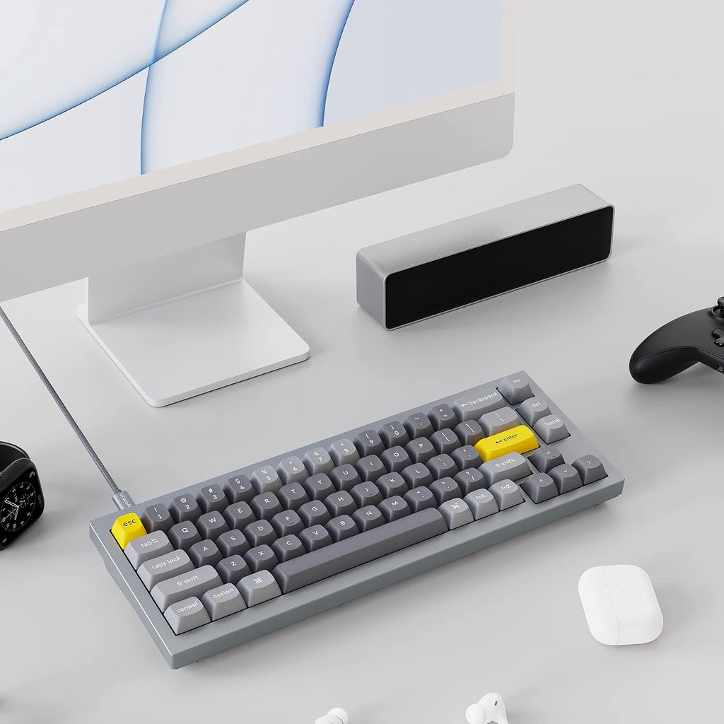 Keychron Q2 Teclado mecánico personalizado con cable, macro programable QMK/VIA, aluminio completo, interruptor rojo Gateron G Pro intercambiable en caliente, 65% de diseño de junta doble compatible