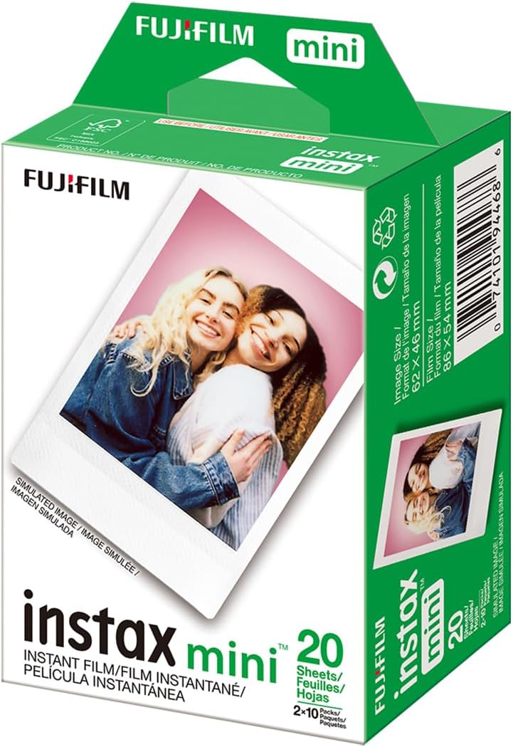 Fujifilm Paquete de 2 películas instantáneas instax mini, paquete d...