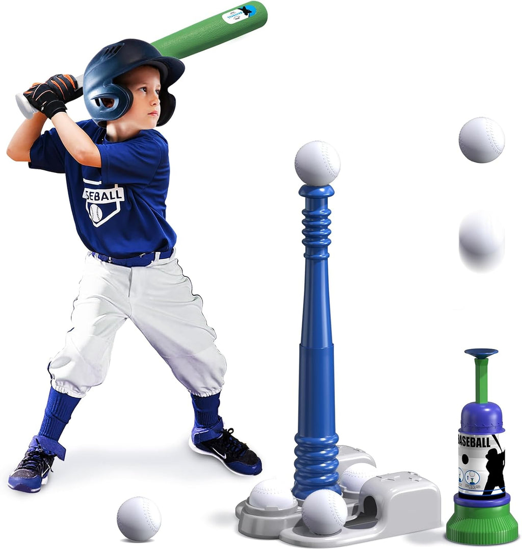QDRAGON 2 en 1 Juegos de Bolos Ball para niños con Máquina de Lanzamiento Automática