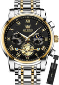 OLEVS Reloj para Hombres Clásico de Negocios en Acero Inoxidable Reloj para Hombre