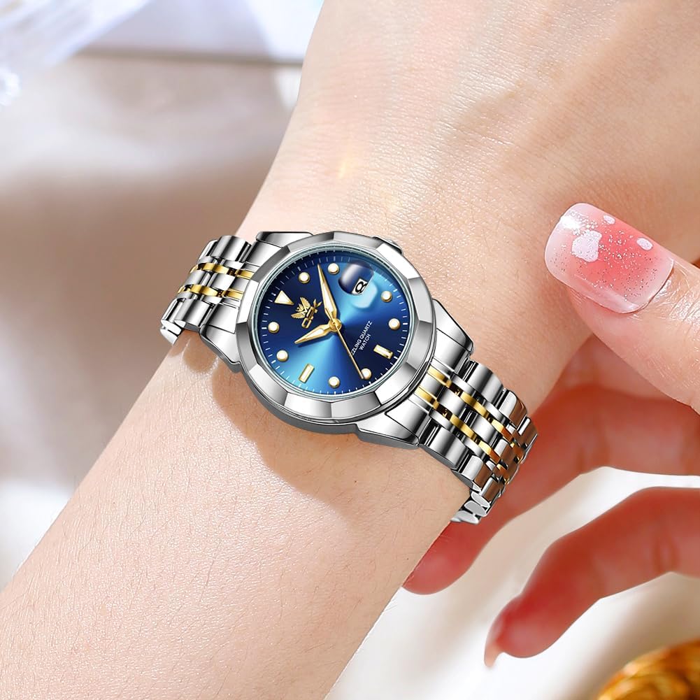 OPK Reloj de pulsera para mujer de acero inoxidable para mujer