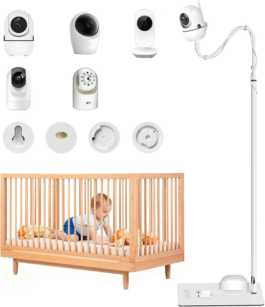 Jartoo Monitor de bebé sin WiFi con soporte de suelo, monitor de ví...