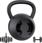 Pesa rusa ajustable 2 en 1, juego de pesas rusas de 15 a 45 libras con agarre ancho, pesas de mancuernas de 4.8 a 30 libras para entrenamiento de fuerza en el gimnasio en casa