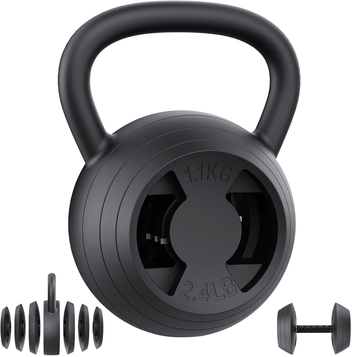 Pesa rusa ajustable 2 en 1, juego de pesas rusas de 15 a 45 libras con agarre ancho, pesas de mancuernas de 4.8 a 30 libras para entrenamiento de fuerza en el gimnasio en casa