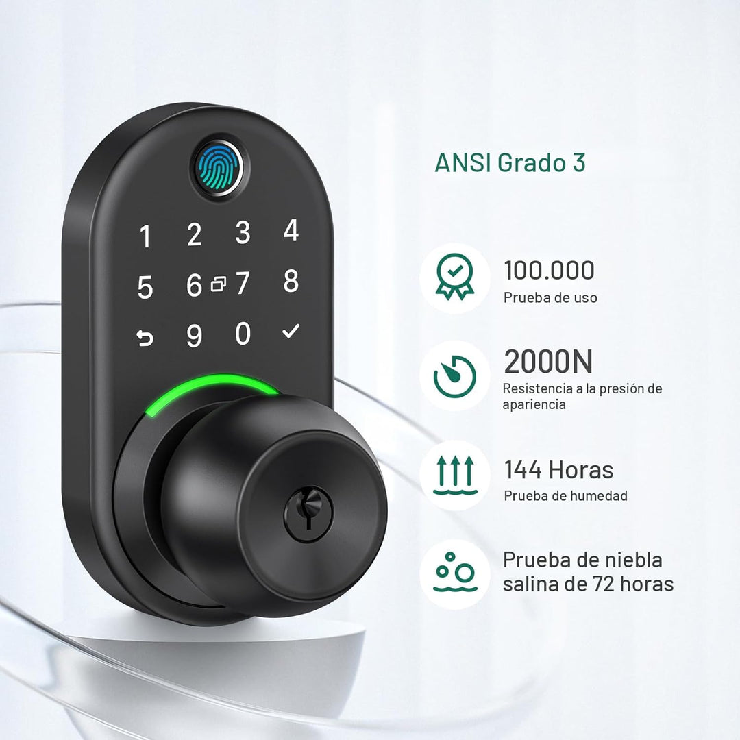Yamiry - Cerradura de puerta inteligente con teclado con perilla, c...