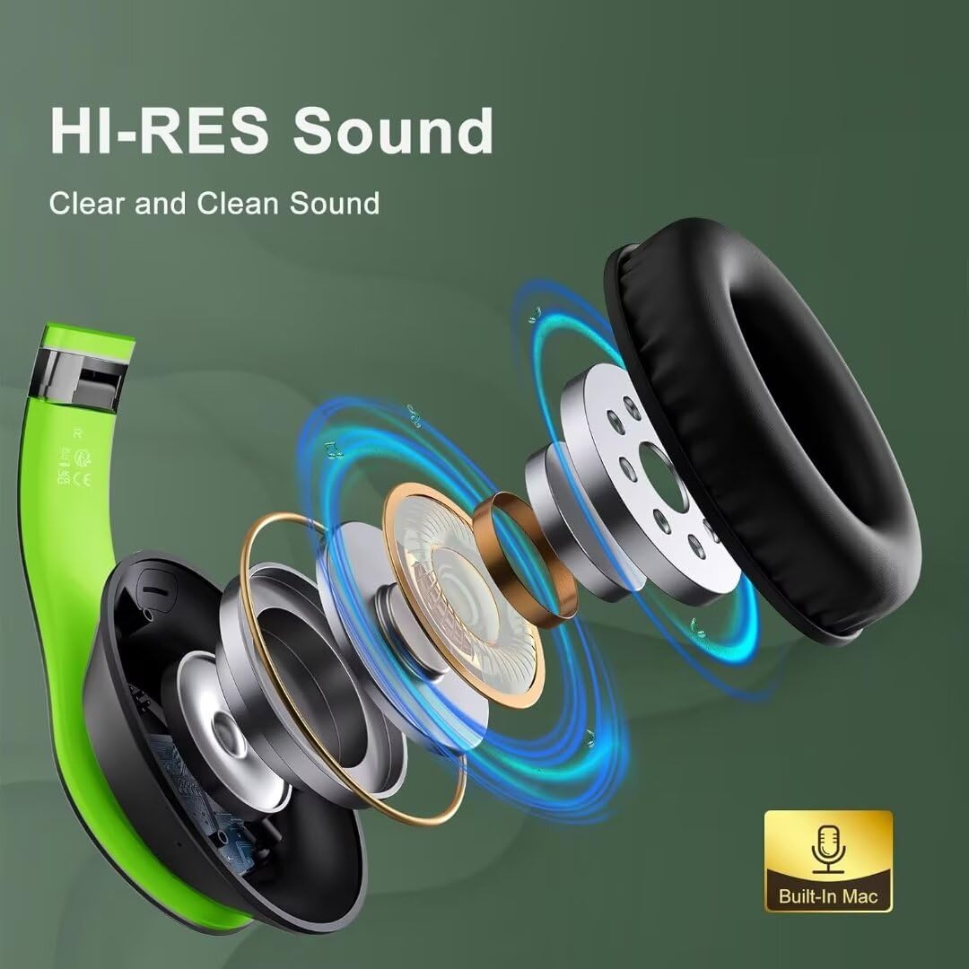 Glynzak Auriculares Bluetooth Inalámbricos Sobre La Oreja 65H Tiemp...