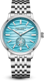 SEA-GULL Relojes mecánicos para hombre, Serie Natural, Reloj de pulsera automático, Subdial Polaris, Seagull ST17, Luminoso, 6180