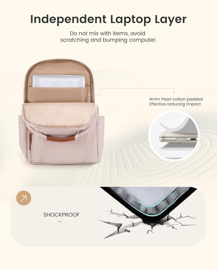LOVEVOOK - Mochila para laptop de mujer, mochila de 15.6" para...