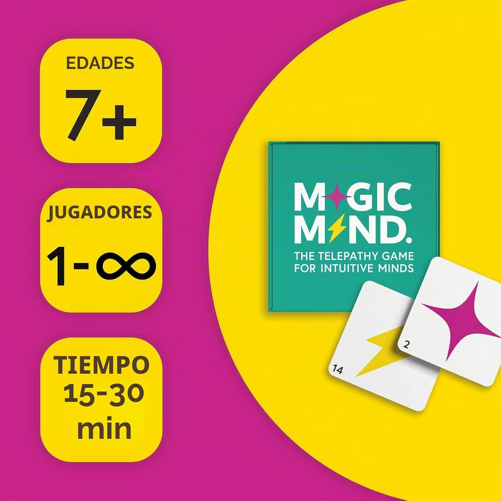 Juego de cartas de entrenamiento de telepatía Magic Mind ESP, juegos