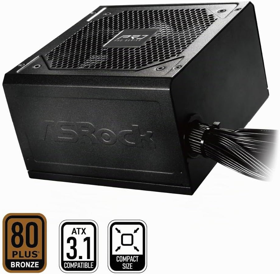 ASRock Fuente de alimentación PRO-650B - 650W 80 Plus Bronze certif...