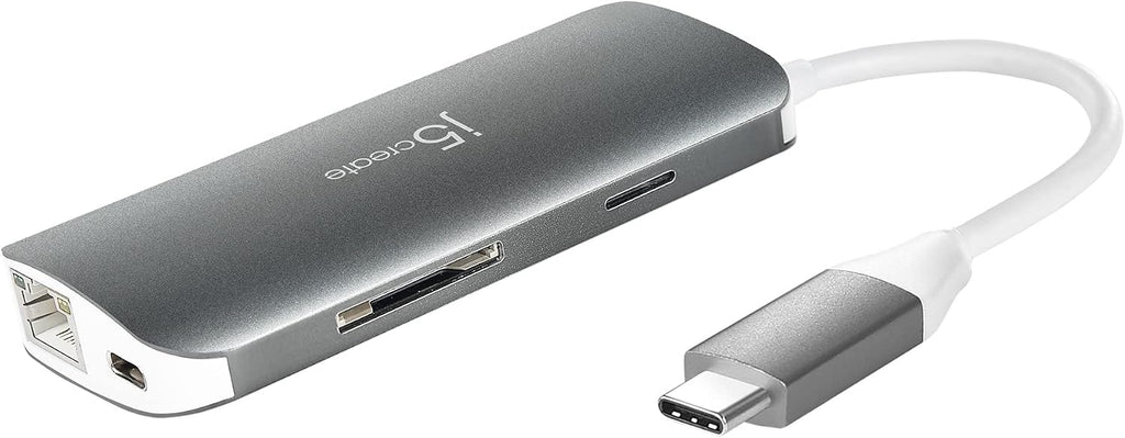 j5create Adaptador múltiple USB-C 9 en 1 HDMI/Ethernet/USB 3.1