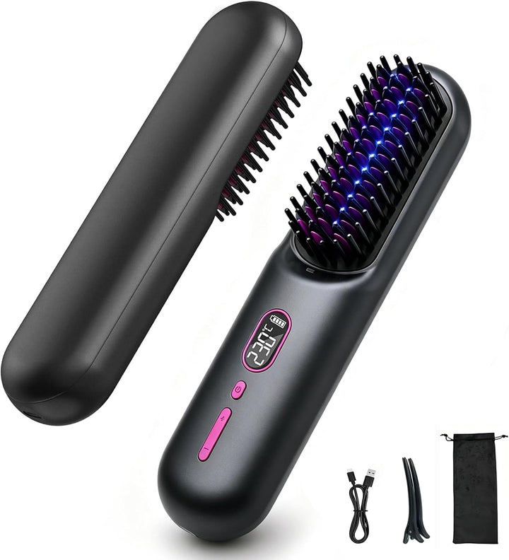 Go Brush Pro Cepillo alisador de pelo inalámbrico 9600mAh recargabl...