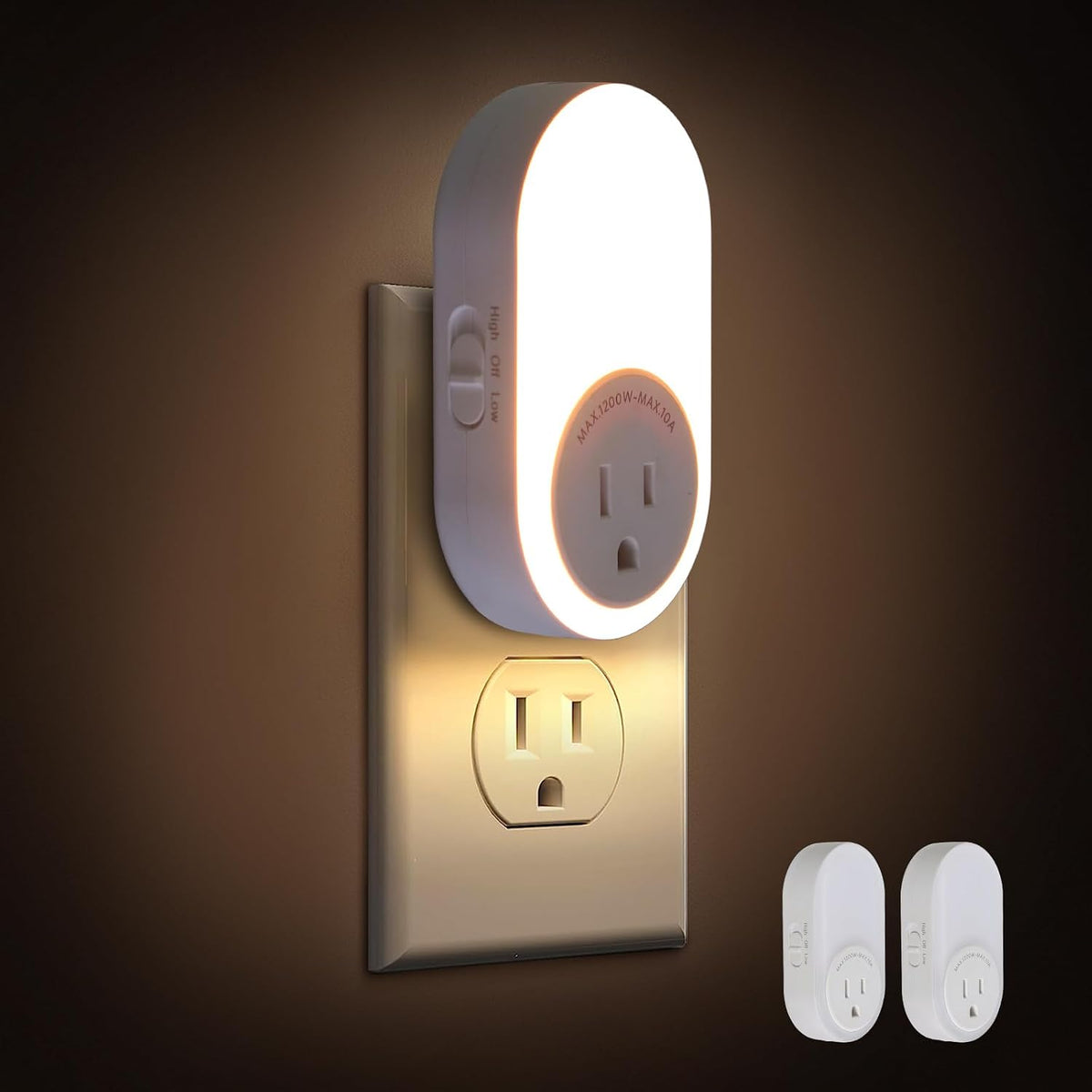 Lámpara Dawnrise Las luces nocturnas se enchufan a la pared con toma de corriente