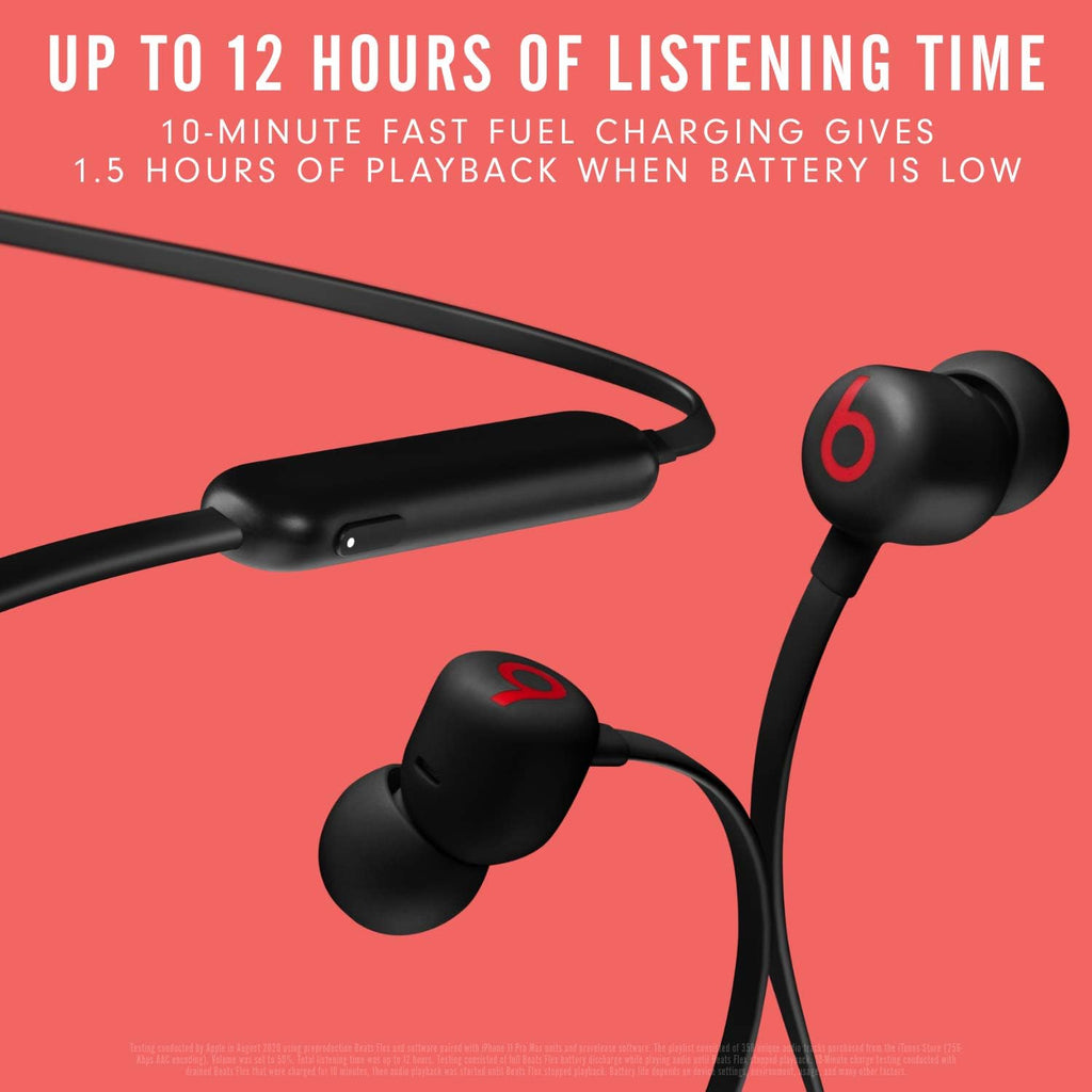Beats Flex Auriculares inalámbricos - Chip de auriculares Apple W1, auriculares magnéticos, Negro