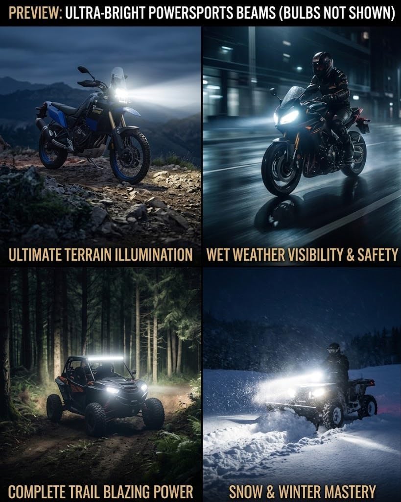Termitor 9005 9006 - Bombillas LED combinadas, brillo de 15,5000 lúmenes, más de 85,000 horas de vida útil, 6500 K blanco frío, 1:1 tamaño mini HB3 HB4 Powersports luz para ATV UTV SUV
