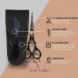 Ontaki Tijeras para barba y bigote para hombre, acero japonés de 5....